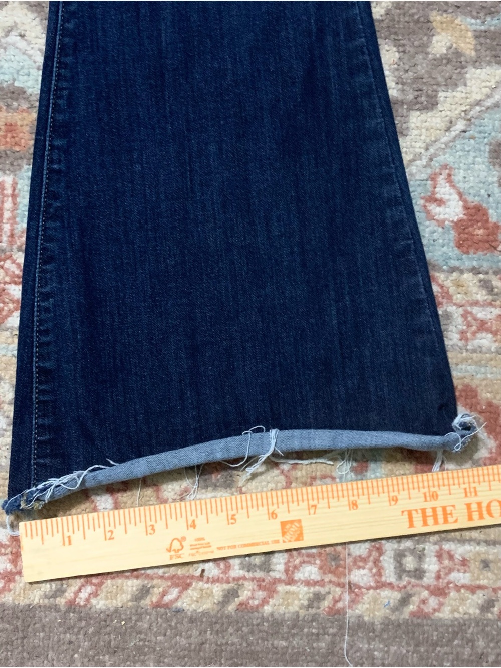 JUDY BLUE High Waist Raw Hem Dark Wash Flare Jeans 7/28 - Picture 11 of 14